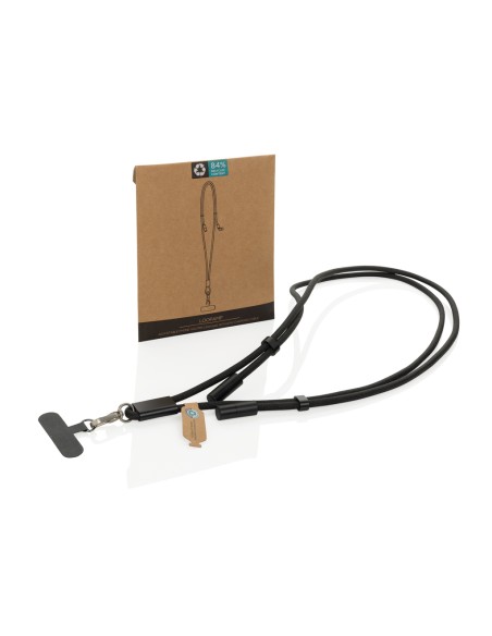 Cavo lanyard 60W regolabile LoopAmp in rPET RCS 160cm Cavo lanyard 60W regolabile LoopAmp in rPET RCS 160cm